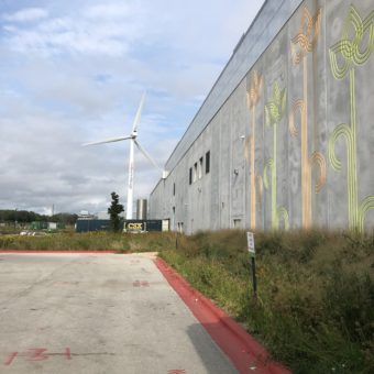 Wind turbine at The South Side Soap Box, Chicago