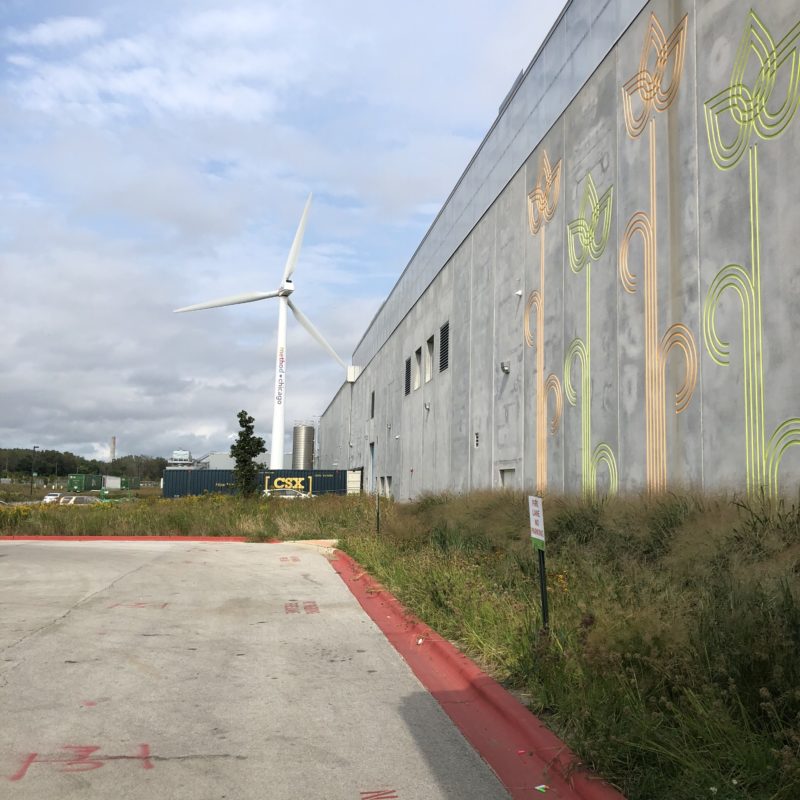 Wind turbine at The South Side Soap Box, Chicago